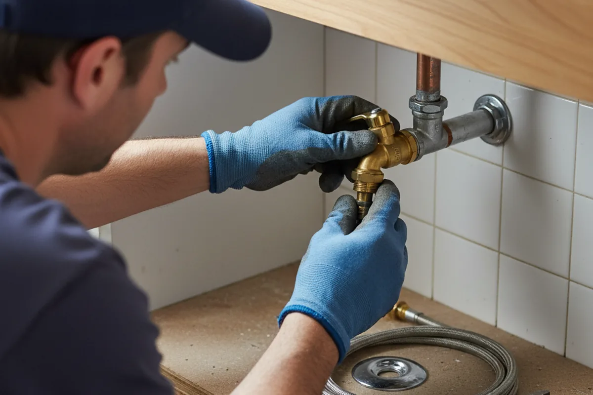 Shutoff valve and fitting work during Faucet and Fixture Repair in Claysville